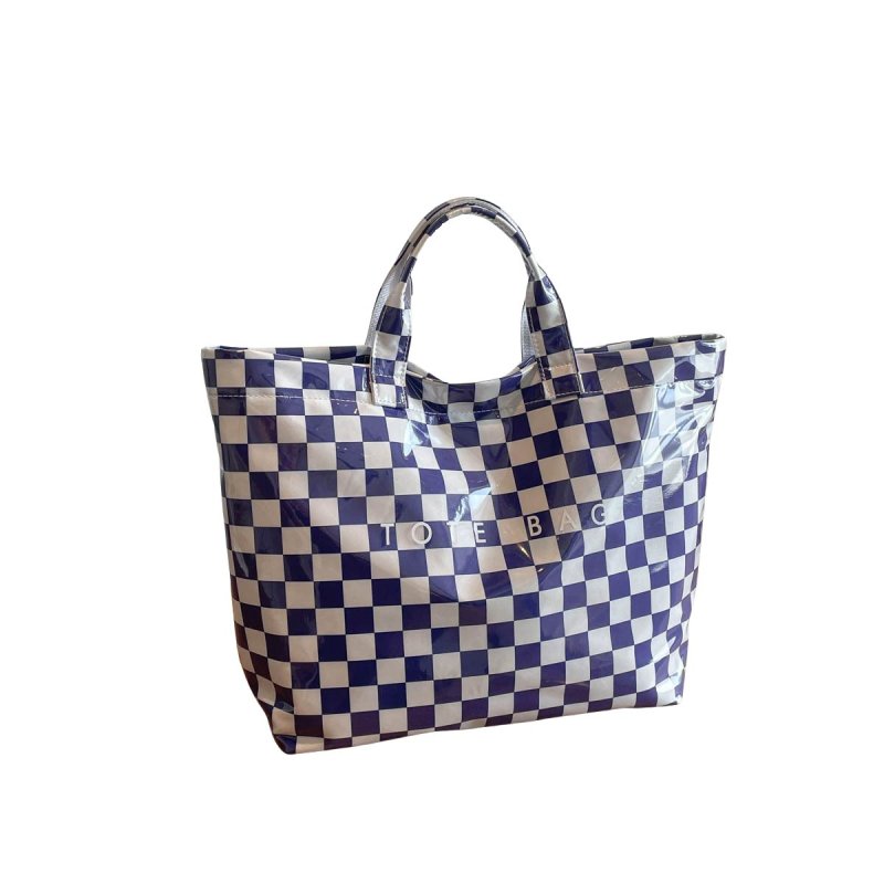 画像2: Check & Damier PVC Tote Bag　ユニセックス男女兼用 チェック&ダミエPVCトートバッグ (2)