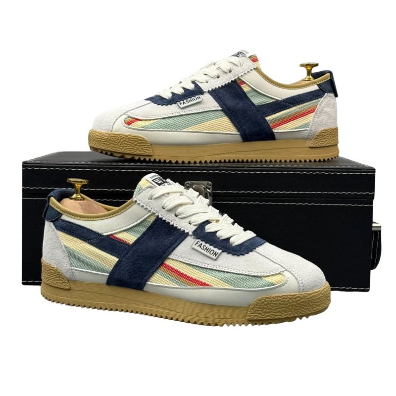 画像5: Unisex Color-block German-style lace-up sneakers　ユニセックス男女兼用カラーブロックジャーマニースタイルレースアップスニーカーシューズ  (5)