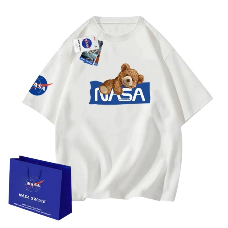 画像2: Nasa x Big Bear T-shirt ユニセックス 男女兼用 ナサ×クマ ベア プリント Tシャツ (2)