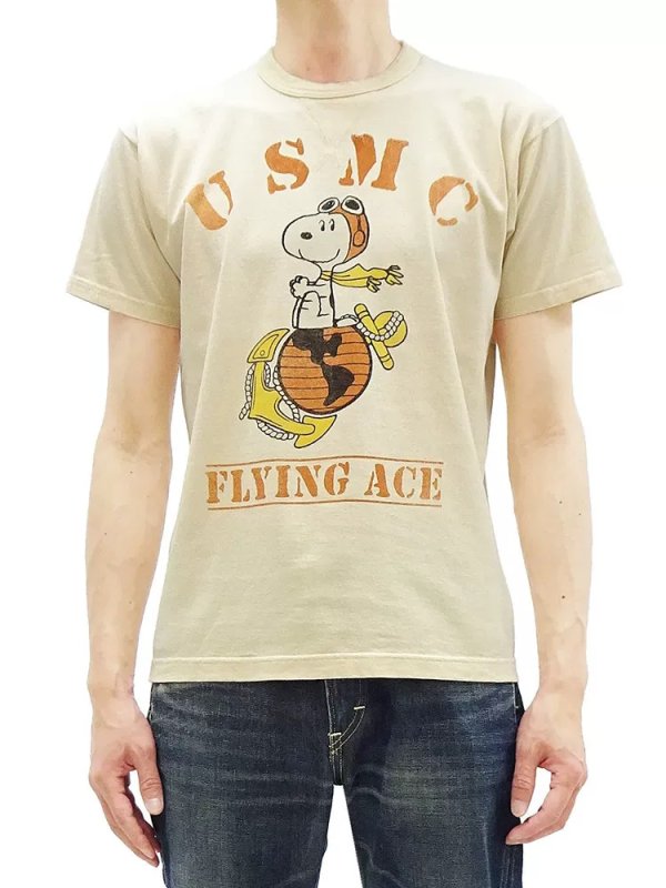 画像1: Unisx  UCMC FLYING ACE Snoopy Print T-Shirt  男女兼用 ユニセックスUCMC FLYING ACEスヌーピープリントTシャツ (1)