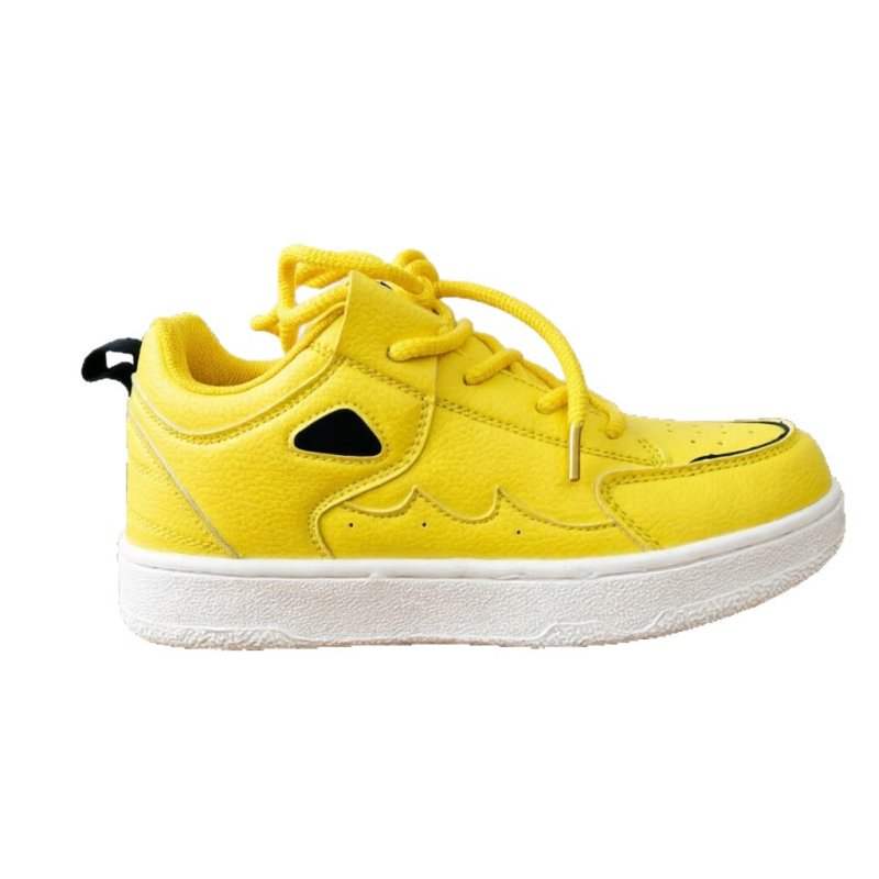 画像2: Unisex Basic Leather Platform Lace-Up Sneakers  ユニセックス男女兼用ベーシック厚底レザーレースアップスニーカーシューズ  (2)