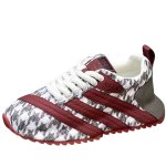 画像3: Unisex Lightweight Soft-Sole Houndstooth Lace-Up Sneakers ユニセックス男女兼用軽量千鳥格子レースアップスニーカーシューズ  (3)
