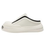 画像2: Unisex Two-tone leather platform half-sneaker sandals ユニセックス男女兼用厚底レザーハーフスニーカーサンダルシューズ  (2)