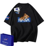 画像1: Nasa x Big Bear T-shirt ユニセックス 男女兼用 ナサ×クマ ベア プリント Tシャツ (1)
