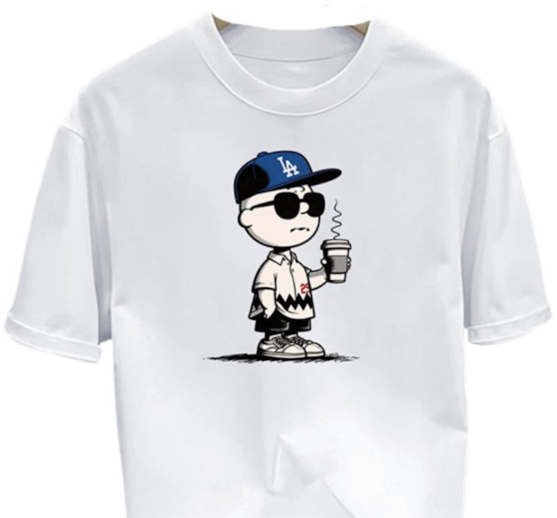 画像2: Unisex Charlie Brown Angels Watching baseball T-shirt 男女兼用 ユニセックスチャーリーブラウン エンジェルスベースボールウォッチング Tシャツ (2)