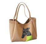 画像8: Doberman Embroidered Knit Large-Capacity Tote & Shoulder Bag　ユニセックス男女兼用ドーベルマン 刺繍ニットラージキャパシティー  トートショルダーショッピングエコバッグ (8)