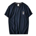 画像1: Unisex One point bear embroidery T-shirt 男女兼用 ユニセックスワンポイントベア刺繡 Tシャツ (1)