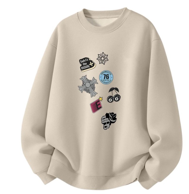 画像7: Cross & Cherry Print Crewneck Sweatshirt ユニセックス 男女兼用  クロス＆チェリーetcプリントクルーネックスウェットプリント トレーナー (7)
