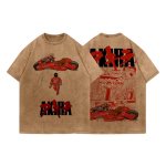画像6: Unisex Vintage Design AKIRA Print T-shirt  男女兼用 ユニセックス ヴィンテージ風 古着風 デザイン アキラ Tシャツ ウォッシュ加工 (6)