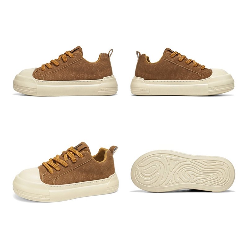 画像4: Unisex  Suede Monogram Platform Lace-Up Sneakers ユニセックス男女兼用厚底スウェードレザーレースアップスニーカーシューズ  (4)
