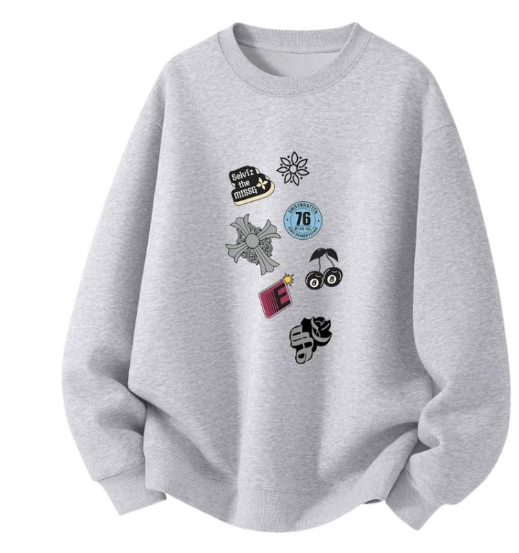 画像9: Cross & Cherry Print Crewneck Sweatshirt ユニセックス 男女兼用  クロス＆チェリーetcプリントクルーネックスウェットプリント トレーナー (9)