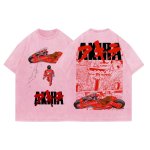 画像5: Unisex Vintage Design AKIRA Print T-shirt  男女兼用 ユニセックス ヴィンテージ風 古着風 デザイン アキラ Tシャツ ウォッシュ加工 (5)