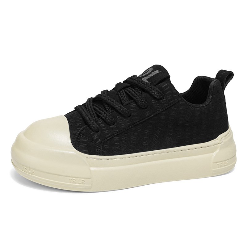 画像3: Unisex  Suede Monogram Platform Lace-Up Sneakers ユニセックス男女兼用厚底スウェードレザーレースアップスニーカーシューズ  (3)