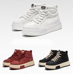 画像4: Men's High-top platform lace-up leather boots Martin boots ユニセックス 男女兼用  ハイカット厚底レースアップレザーブーツ マーティンブーツ (4)