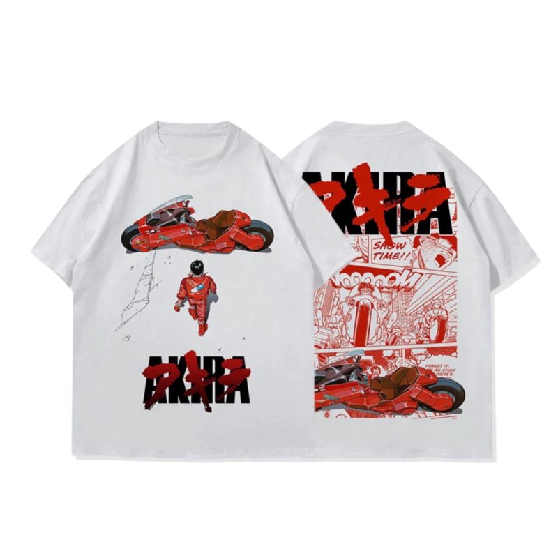 画像3: Unisex Vintage Design AKIRA Print T-shirt  男女兼用 ユニセックス ヴィンテージ風 古着風 デザイン アキラ Tシャツ ウォッシュ加工 (3)