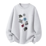 画像8: Cross & Cherry Print Crewneck Sweatshirt ユニセックス 男女兼用  クロス＆チェリーetcプリントクルーネックスウェットプリント トレーナー (8)