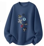 画像4: Cross & Cherry Print Crewneck Sweatshirt ユニセックス 男女兼用  クロス＆チェリーetcプリントクルーネックスウェットプリント トレーナー (4)