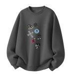 画像5: Cross & Cherry Print Crewneck Sweatshirt ユニセックス 男女兼用  クロス＆チェリーetcプリントクルーネックスウェットプリント トレーナー (5)