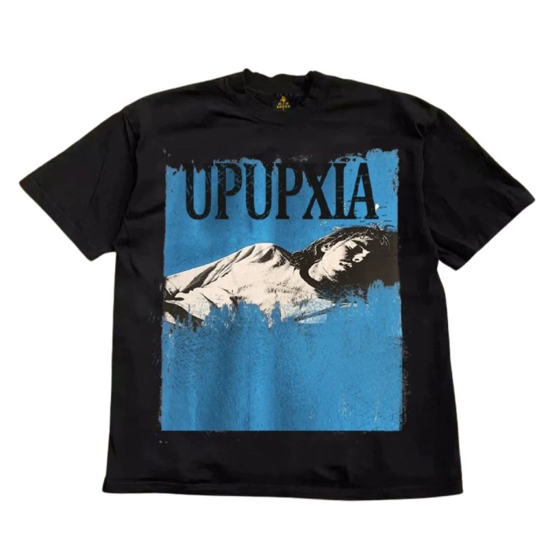 画像1: Unisex UPUPXIA Printed Short-Sleeve T-Shirt 男女兼用 ユニセックス UPUPXIATシャツ (1)