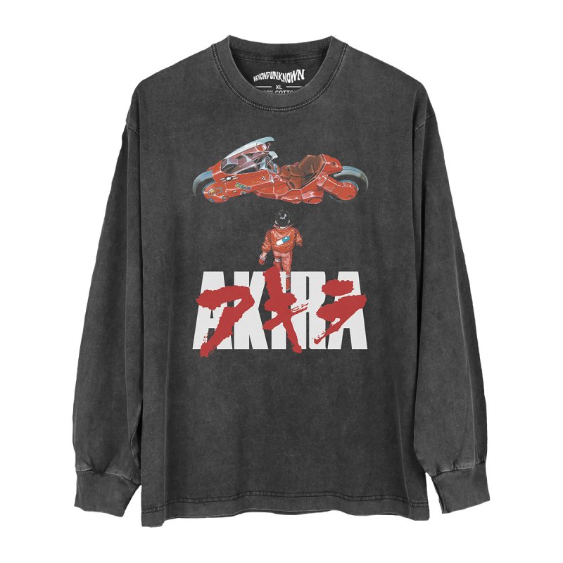 画像3: Unisex Vintage Design AKIRA T-shirt  男女兼用 ユニセックス ヴィンテージ風 古着風 デザイン アキラ Tシャツ ウォッシュ加工 (3)