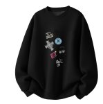 画像2: Cross & Cherry Print Crewneck Sweatshirt ユニセックス 男女兼用  クロス＆チェリーetcプリントクルーネックスウェットプリント トレーナー (2)