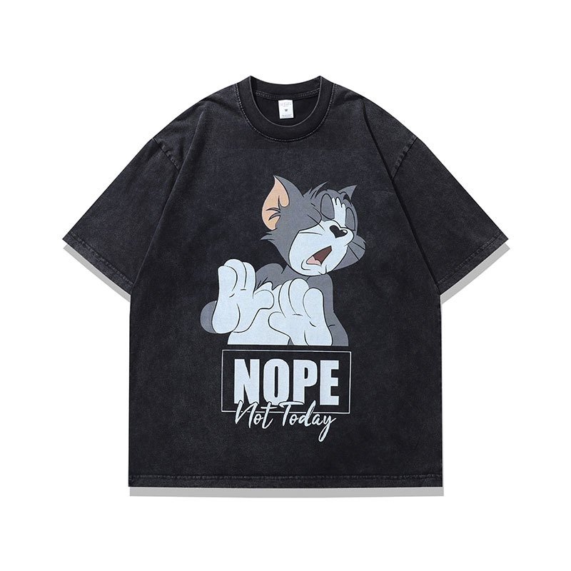 画像1: Tom and Jerry Tom NOPE T-shirt　男女兼用トムとジェリートム＆ジェリートムノープTシャツ (1)