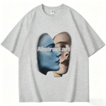 画像6: Unisex Abstract Art Portrait Print Short-Sleeve T-Shirt 男女兼用 ユニセックス 抽象画ポートレートシャツ (6)