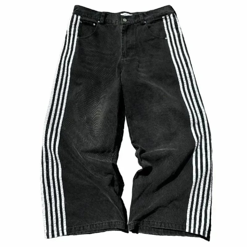 画像2: Y2K 3-Stripe Denim Pants　ユニセックス 男女兼用 Y2K3本ラインデニムパンツ (2)
