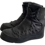 画像5: Side lace-up leather platform boots　男女兼用ユニセックスレザーサイドレースアッププラットフォームブーツ (5)