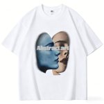 画像2: Unisex Abstract Art Portrait Print Short-Sleeve T-Shirt 男女兼用 ユニセックス 抽象画ポートレートシャツ (2)