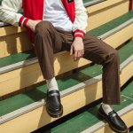 画像6:  Unisex Platform Flat Low-Top Combat Loafers Slip-on　 男女兼用プラットフォームステッチレザー ローファースリッポンシューズ (6)