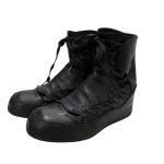 画像1: Side lace-up leather platform boots　男女兼用ユニセックスレザーサイドレースアッププラットフォームブーツ (1)