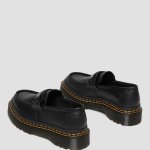 画像4:  Unisex Platform Flat Low-Top Combat Loafers Slip-on　 男女兼用プラットフォームステッチレザー ローファースリッポンシューズ (4)