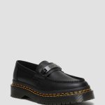 画像5:  Unisex Platform Flat Low-Top Combat Loafers Slip-on　 男女兼用プラットフォームステッチレザー ローファースリッポンシューズ (5)