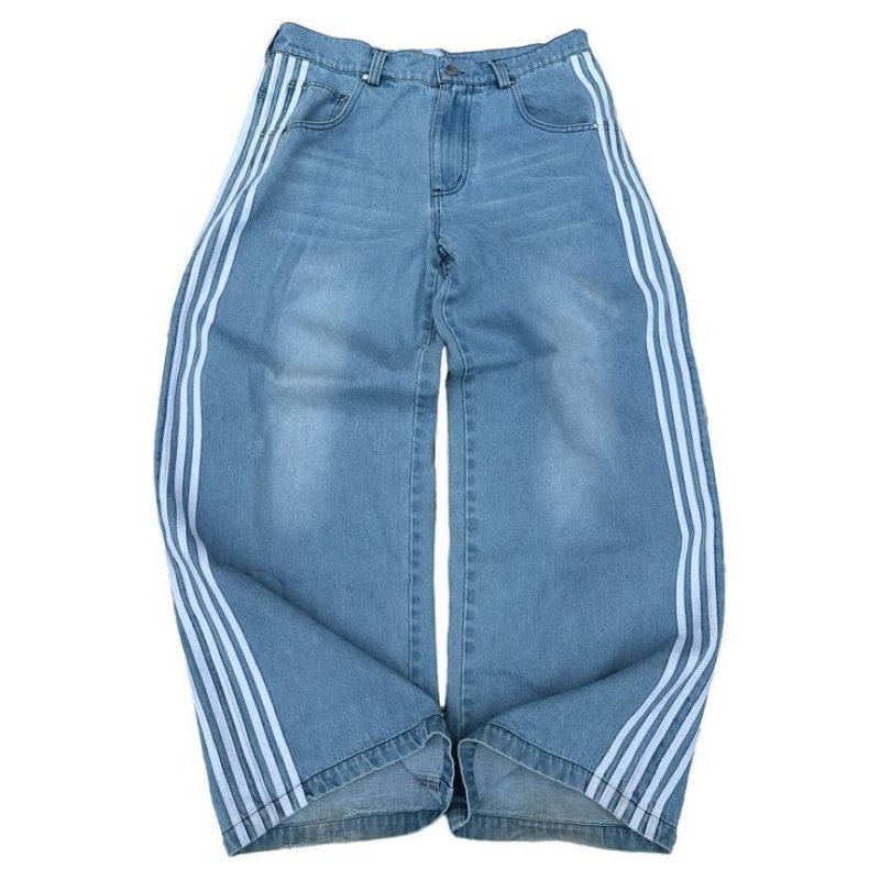 画像1: Y2K 3-Stripe Denim Pants　ユニセックス 男女兼用 Y2K3本ラインデニムパンツ (1)