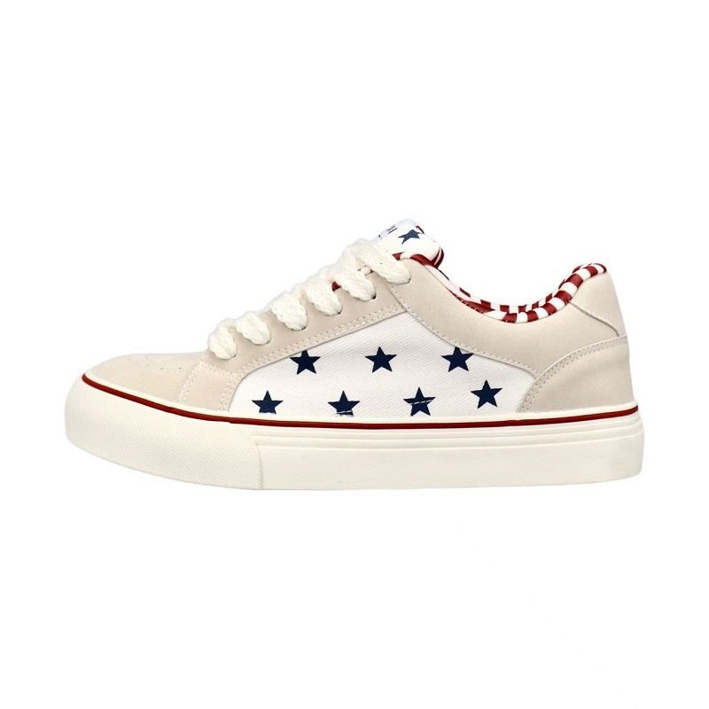 画像3: Unisex Star Canvas Platform Lace-Up Sneakers ユニセックス男女兼用 スターキャンバス厚底レースアップスニーカーシューズ (3)