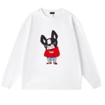 画像2: Stylish Bulldog Print Sweatshirt ユニセックス 男女兼用 スタイリッシュブルドッグプリント スウェットトレーナー (2)