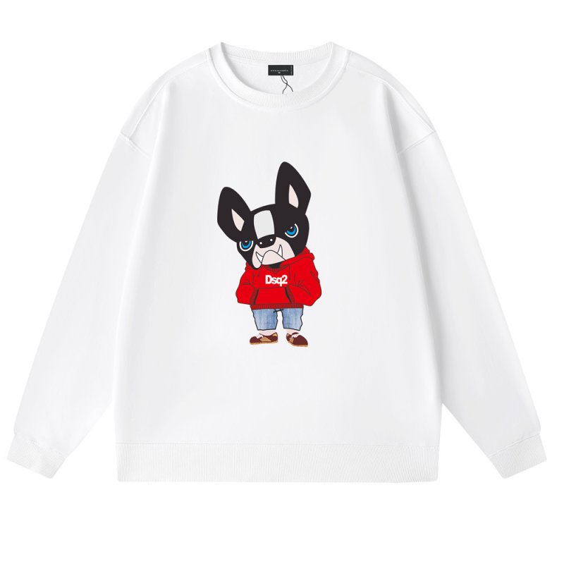 画像2: Stylish Bulldog Print Sweatshirt ユニセックス 男女兼用 スタイリッシュブルドッグプリント スウェットトレーナー (2)