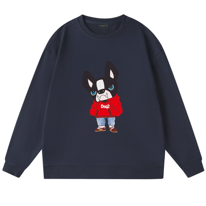 画像3: Stylish Bulldog Print Sweatshirt ユニセックス 男女兼用 スタイリッシュブルドッグプリント スウェットトレーナー (3)
