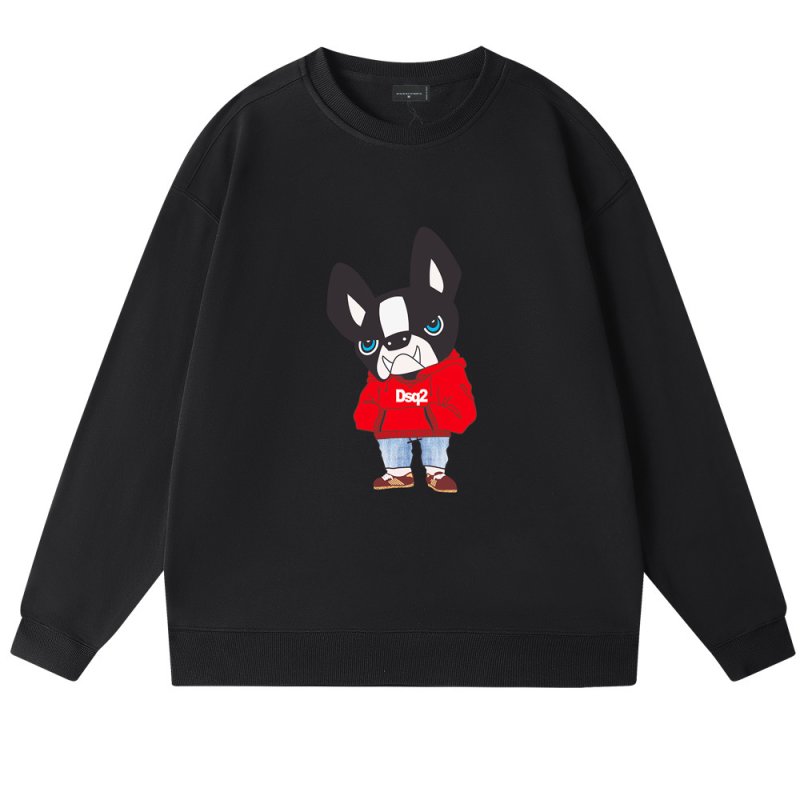 画像1: Stylish Bulldog Print Sweatshirt ユニセックス 男女兼用 スタイリッシュブルドッグプリント スウェットトレーナー (1)