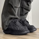 画像6: Unisex Chunky-Sole Leather "Big Head" Lace-Ups Sneakers ユニセックス男女兼用 チャンキーソール厚底レザーレースアップスニーカーシューズ (6)