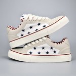 画像6: Unisex Star Canvas Platform Lace-Up Sneakers ユニセックス男女兼用 スターキャンバス厚底レースアップスニーカーシューズ (6)