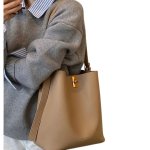 画像6: Leather Tote Shoulder Bag　ユニセックス男女兼用 レザーベーシックトートショルダーバッグ (6)