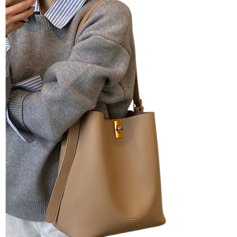 画像6: Leather Tote Shoulder Bag　ユニセックス男女兼用 レザーベーシックトートショルダーバッグ (6)