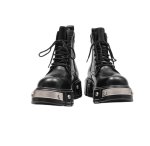 画像3: Metal-soled British-style platform Martin boots　男女兼用ユニセックスレザーメタルソールブリティッシュスタイルレースアッププラットフォームマーティンブーツ (3)