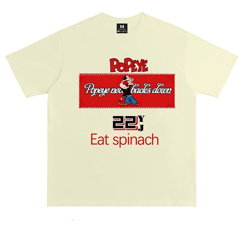画像4: UnisexYellow Box Popeye & Olive Short-Sleeve T-Shirt 男女兼用 ユニセックスイエローボックスポパイ＆オリーブTシャツ (4)