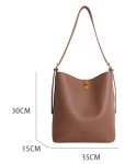 画像5: Leather Tote Shoulder Bag　ユニセックス男女兼用 レザーベーシックトートショルダーバッグ (5)