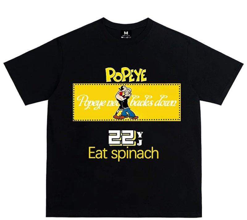 画像3: UnisexYellow Box Popeye & Olive Short-Sleeve T-Shirt 男女兼用 ユニセックスイエローボックスポパイ＆オリーブTシャツ (3)