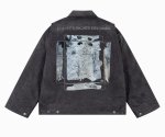 画像3: ERD Melancholic Collared Distressed Denim Zip-Up Jacket blouson  ユニセックス 男女兼用 ERDメランコリック 襟付きダメージデニムジップアップジャケット ブルゾン (3)