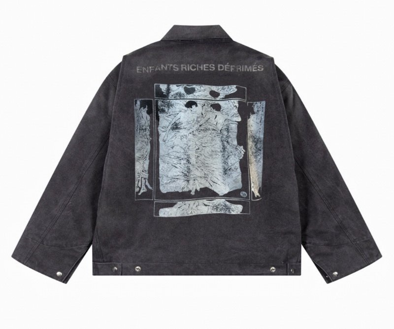 画像3: ERD Melancholic Collared Distressed Denim Zip-Up Jacket blouson  ユニセックス 男女兼用 ERDメランコリック 襟付きダメージデニムジップアップジャケット ブルゾン (3)